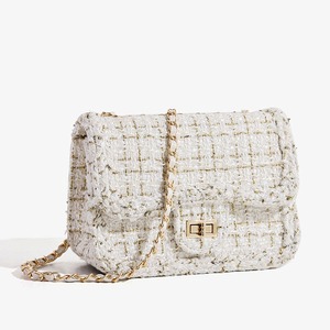 Nouveau Vintage Designer <span class=keywords><strong>Messenger</strong></span> Sac pour Femmes Élégant Laine Plaid Chaîne Sac À Main De Luxe Dame Élégant Sac a Main - Product Image 3