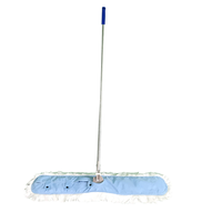 Vadrouille plate ESD antistatique en microfibre bleue réglable 45x17cm avec poignée de nettoyage pour nettoyeur de poussière de sol pour salle blanche