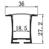Profilé en aluminium 6063-T5 pour bandes LED, décorations, service de découpe LS-123