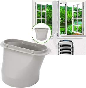 Adaptateur de tuyau d'évacuation manuel en plastique ABS portable de 5,9 pouces de diamètre pour pièces de climatiseur domestique - Product Image 4