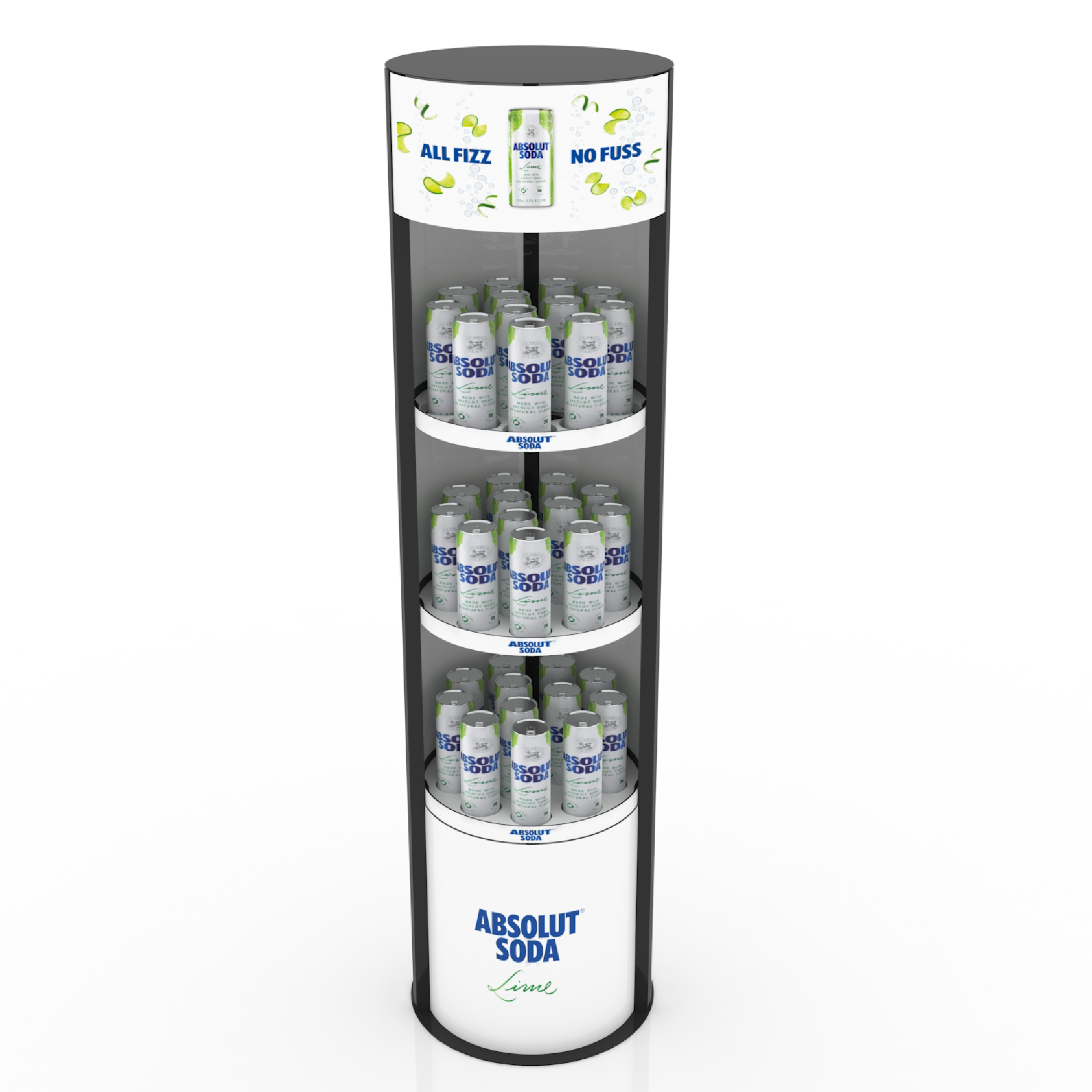 Metal Circular Display Rack 3 Layers for Displaying Alcoholic Liquor in Supermarkets — view 2