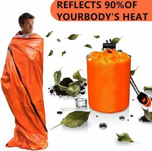 Goldhik 2-<span class=keywords><strong>Pack</strong></span> Léger Portable Mylar Momie Sac de Couchage Étanche Thermique Bivy pour Camping en Plein Air Randonnée et Aventure - Product Image 4