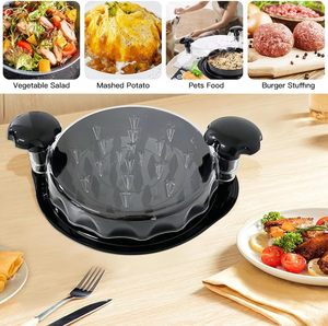Hot Selling Round Chicken Meat Shredder Bowl Twist <b>Tool</b> Non-Skid Base Mat Transparent Lid Custom Logo Food Grade PP Plastic - Product Image 2