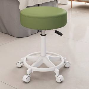 Chaise de <span class=keywords><strong>coiffeur</strong></span> pivotante réglable de luxe moderne nordique, durable, avec roulettes ultra-silencieuses, tabouret hydraulique pour salon de beauté - Product Image 6