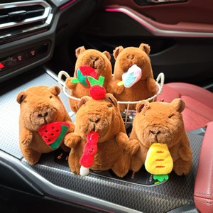 Llaveros de peluche de <span class=keywords><strong>capibara</strong></span>, juguetes de animales de peluche de material suave y reconfortante, colgantes de dibujos animados, adornos de muñecas lindas, venta al por mayor - Product Image 2