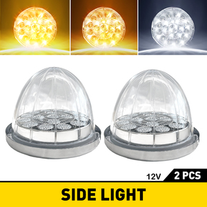 2PCS Dual Revolution 17LED Watermelon Lights Turn Lamps Truck Trailer Amber White Dual Colors Side Markers - Product Image 6