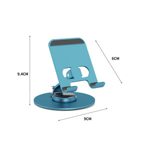 Складной регулируемый по высоте металлический держатель для сотового телефона из сплава стол для мобильного телефона Регулируемый угол вращения 360 переносная подставка для телефона - Product Image 2