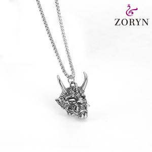 Pendentif Cœur Aile de Roi Squelette en Acier Inoxydable, Couronne Sceptre Gothique Punk Vintage en Acier Titane, Bijoux de Mode pour Hommes - Product Image 5