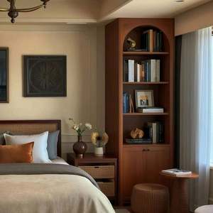 French <b>Retro</b> Wooden Dining Table with Storage Cabinet Modern Design Living Room <b>Furniture</b> for Hotel Apartment Villa - Product Image 2