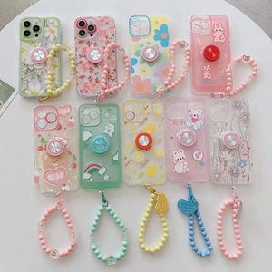 Fundas de teléfono móvil personalizadas con dibujos animados para <span class=keywords><strong>iPhone</strong></span> 14 <span class=keywords><strong>13</strong></span> 12 Pro 11 funda de teléfono con soporte de anillo y correa de mano Carcasas Para móviles - Product Image 4