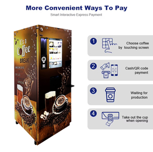 Commercial Smart <b>Fully</b> <b>Automatic</b> Steel <b>Coffee</b> & Tea Vending <b>Machine</b> with SDK Enabled for Business Use - Product Image 2