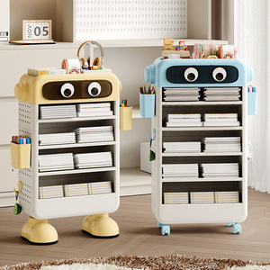 Selected Children's Bookshelf 6 Tier Floor Standing Cartoon Storage Rack For Books And Stationery - Product Image 3