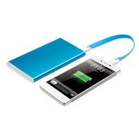 Moins cher logo personnalisé mini banque de puissance en métal mince 5000mah 4000mah 3000mah powerbank sortie usb cadeaux promotionnels