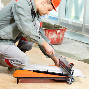 Ağır hizmet tipi sabit alüminyum çit ve dahili hassas açılı gönye ayarları ile 13 inç laminat parke ve Siding kesici - Product Image 6