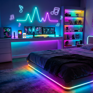 ชุดไฟ LED นีออนเฟล็กซ์ RGB แบบ USB แรงดันต่ำอัจฉริยะ กันน้ำ ควบคุมผ่านแอพ ซิงค์เพลงผ่านบลูทูธ ปรับความสว่างได้ - Product Image 5