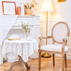 Stackable Oval Wooden Back Louis <b>Chair</b> with White <b>Padded</b> Cushion, Luxury Banquet Wedding Dining <b>Chair</b> for Event Venue - Product Image 5