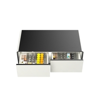 Meubles intelligents avec deux tiroirs réfrigérés, table basse intelligente pour salon avec réfrigérateur, ports USB, charge sans fil