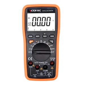 VICTOR 86C Handheld Portable 3999 Counts LCD Display Digital Multimeter Auto Range with USB Interface Diode MAX Min Multi Meter