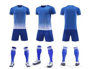 Seragam Sepak Bola Berkualitas Profesional, Bahan Polyester Bernapas, Set Kaos dan Celana Pendek Sublimasi untuk Klub - Product Image 3