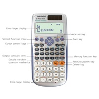Calculatrice scientifique pour étudiants 991es Plus à double alimentation, 417 fonctions, avec fonction calendrier, en plastique, certifiée CE