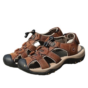 Sandales de Sport IRONDONKEY Grande Taille pour Hommes, Sandales en Cuir Fermées à Bout Respirant pour la Randonnée et l'Extérieur - Product Image 1