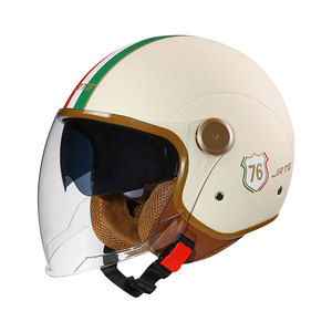 Casco moto retro di alta qualità faccia aperta per scooter chopper approvato DOT 3/4 mezza faccia - Product Image 4