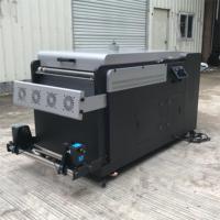 Agitateur de bande transporteuse d'imprimante Dtf automatique à quatre têtes de 60cm avec machine à secouer les poudres à écran tactile