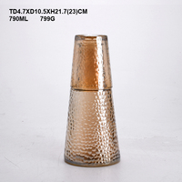 SCIEC ensemble de pichet et de tasses en verre de haute qualité de 800ml passe au lave-vaisselle pour les théières et bouilloires à boire froides