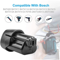 Baterai Alat Listrik untuk Bosch 18650 10.8V 1500mAh Baterai Bor Tanpa Kabel LI-ION Isi Ulang Penjualan Langsung Pabrik