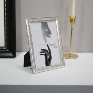 Sang Trọng 15X20Cm 5X7 Inch Chất Lượng Cao Kim Loại Khung Ảnh 5X7 Khung Ảnh Rõ Ràng Pha Lê Bạc Mạ Với Sơn Mài Hình Ảnh Khung - Product Image 3