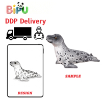 Fabricant de jouets en peluche, vente en gros de jouets en peluche en forme de phoque, en polyester doux rembourré de coton PP, jouets en peluche réalistes d'animaux marins à vendre