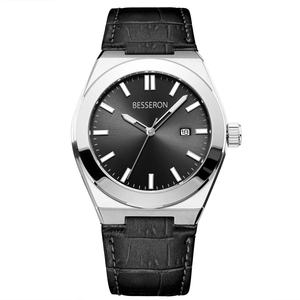 High Quality Fashion Stainless Steel Quartz <b>Watch</b> Men Women Genuine <b>Leather</b> Strap 5BAR Water Resistant MIYOTA Movement 42mm - Product Image 2