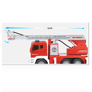 Modellino di <span class=keywords><strong>Camion</strong></span> <span class=keywords><strong>dei</strong></span> <span class=keywords><strong>Pompieri</strong></span> a Frizione 1:12, Giocattolo per Bambini (Con Effetti Acustico-Ottici e Spruzzo d'Acqua) - Product Image 3