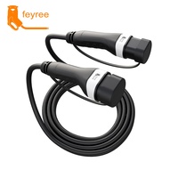 Câble de charge pour véhicules électriques Feyree 7kw 22kw Type 2 vers Type 2 pour station de charge publique, adaptateur de charge rapide pour voiture électrique