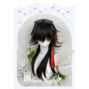 วิกผมยาวตรง Dm511 พร้อมหน้าม้าปัดข้าง ใยสังเคราะห์คาเนคาลอน เส้นผมธรรมชาติ  ฐานลูกไม้โปร่งใส  แบบเต็มศีรษะ - Product Image 4