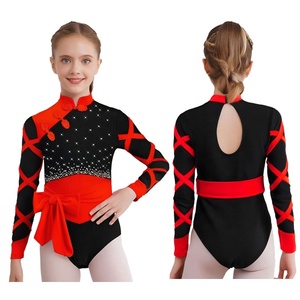 Traje de Gimnasia Estilo Chino para Niñas de 6 a 16 Años, Leotardo con Cinturón para Presentaciones, Patinaje Artístico y Espectáculos - Product Image 2