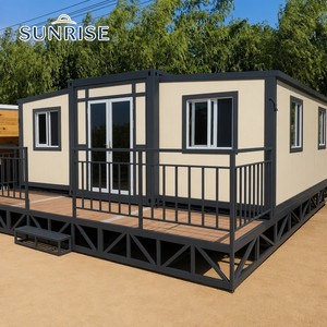 บ้านคอนเทนเนอร์สำเร็จรูป SUNRISE แบบขยายได้ บ้านคอนเทนเนอร์ 40 ฟุต บ้านสำเร็จรูปหรูหรา 1 ห้องนอน บ้านเคลื่อนที่ - Product Image 1