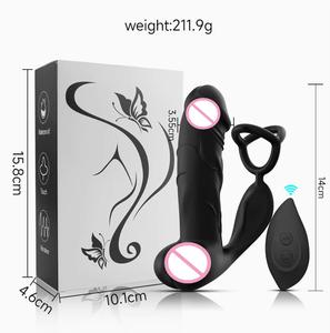 Vibromasseur de prostate simulé à 10 fréquences avec télécommande sans fil, plug anal à trois anneaux pour la stimulation de la prostate - Product Image 6