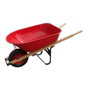 WH5400 Mango de madera Fabrica Carretilla de jardín industrial Carretillas de servicio pesado Carretilla de ruedas de construcción - Product Image 3