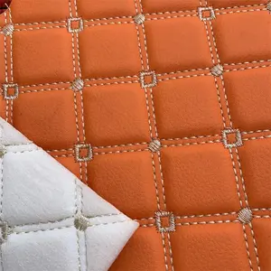 Different color PVC sponge leather for car seat cover and car mat Factory Embroidery stitching leather Sofa Cove Car Seat Cover
