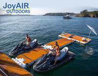 Bateau banane gonflable personnalisé en PVC, capacité 100-500 kg, plateforme flottante aquatique, quais flottants pour le stationnement de bateaux à moteur