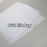 Bolsa de Archivo Transparente de PVC con Apertura Simple/Doble, Impermeable, para Documentos, Carpeta de Plástico sin Cierre para Oficina y Escuela