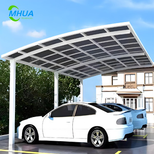 Thiết kế hiện đại carport ngoài trời với vật liệu Polycarbonate mái vòm không thấm nước cho bãi đậu xe - Product Image 2