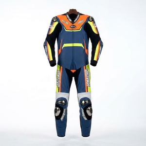 Combinaison de moto pour homme Zuzuki en cuir de vache/canguro véritable de qualité supérieure, 1 pièce, haute performance, combinaison de moto en cuir/Traje CE - Product Image 1