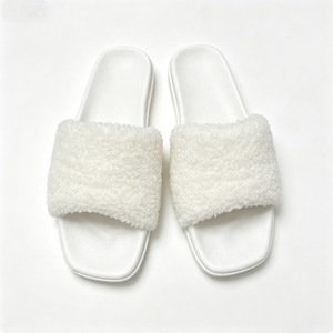 Young Girls Chestnut Brown Furry Faux Fur Slippers Almond Toe Winter Sole Cabin Custom Packaging New Arrival Hot Selling Lounge - Product Image 4