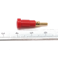 Prise de panneau en laiton plaqué or de 2mm Fiche banane plaquée or Prise de courant montée sur panneau à pression de 2mm