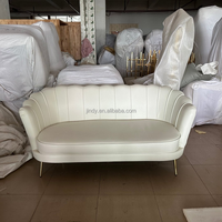 Modernes Gold Edelstahl Beige Samt Braut und Bräutigam Empfangs-Sofa-Set Hochzeitsstühle für Hotel Couch für Brautparty