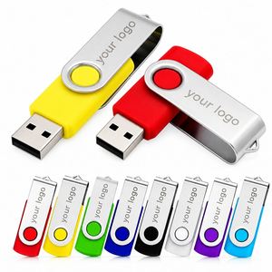 Clé USB personnalisée avec logo, clé USB pivotante en métal, clé USB promotionnelle, cadeau d'entreprise, clé USB - Product Image 1