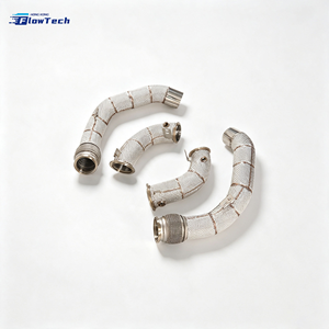 ท่อลงเทอร์โบสแตนเลส 304 แบบไหลสูง สำหรับ BMW M5 F90 M6 F12 F13 S63 4.4L V8 – ติดตั้งง่ายแบบ Bolt-On พร้อมแผ่นกันความร้อน - Product Image 2