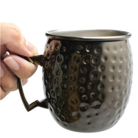 Mugs Moscow Mule en acier inoxydable plaqué cuivre multicolore martelé style antique avec logo personnalisé, 500 ml, lot de 4 avec sous-verres et pailles